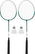 Avento Power Speed Badminton Set Staal Zilver/Groen