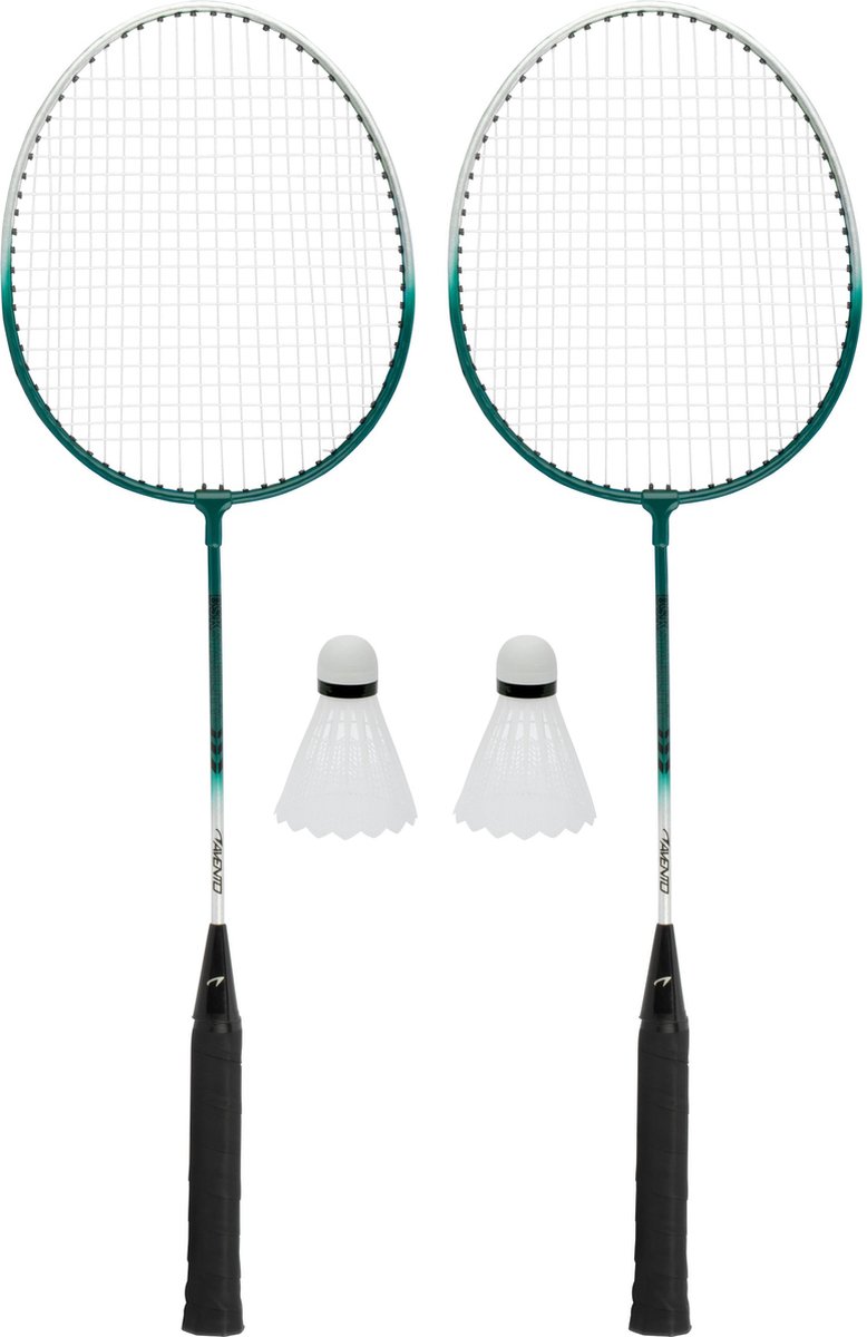 Avento - Power Speed Badminton Set - Staal - Zilver/Groen - Avento