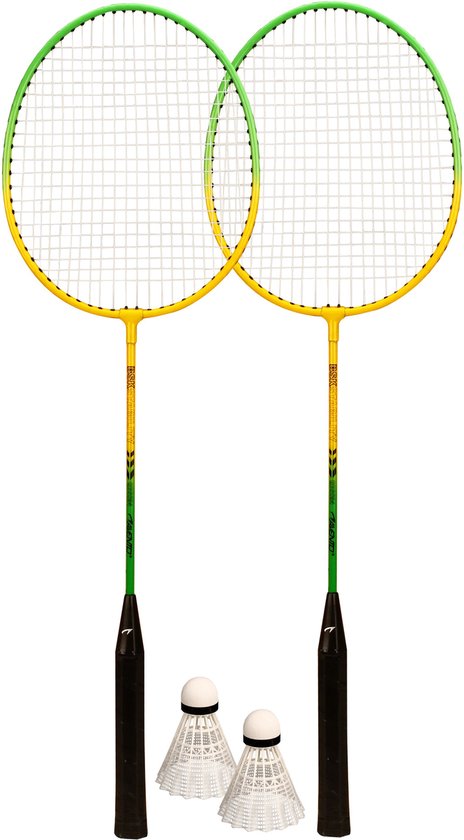 Foto: Avento badminton set gehard staal groen geel