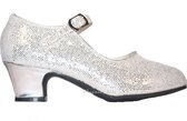 Prinsessen Schoenen Zilver glitter, bij prinsessenjurk, k3 jurk of elsa frozen jurk - mt 31