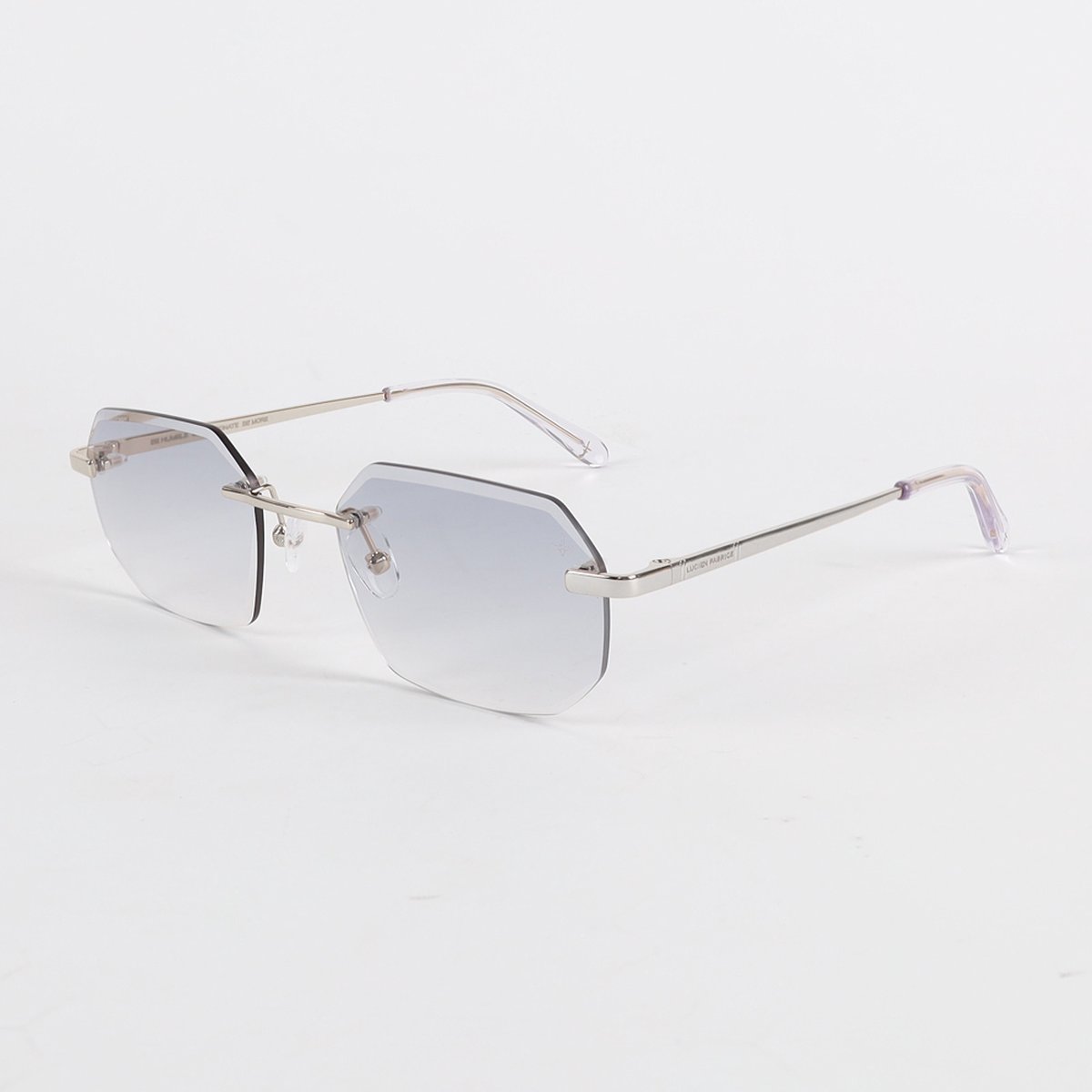 Lucien Fabrice - Diamond - Silver - Gradient Grey - Zonnebril - Sunglasses - Eyewear - Unisex - Dames - Heren