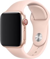 Geschikt voor Apple Watch Bandje 38/40mm - Siliconen - Zandroze M/L