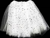 Witte tule tutu met zilverkleurige sterretjes