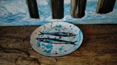 duro ceramics portugese aardewerk ovale schaal sardines 29.5 cm x 21 cm