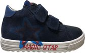 Naturino mt 24 lederen velcro's hoge sneakers navy blauw Batista