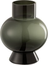 J-Line Vaas Bol Zwart Glas Small