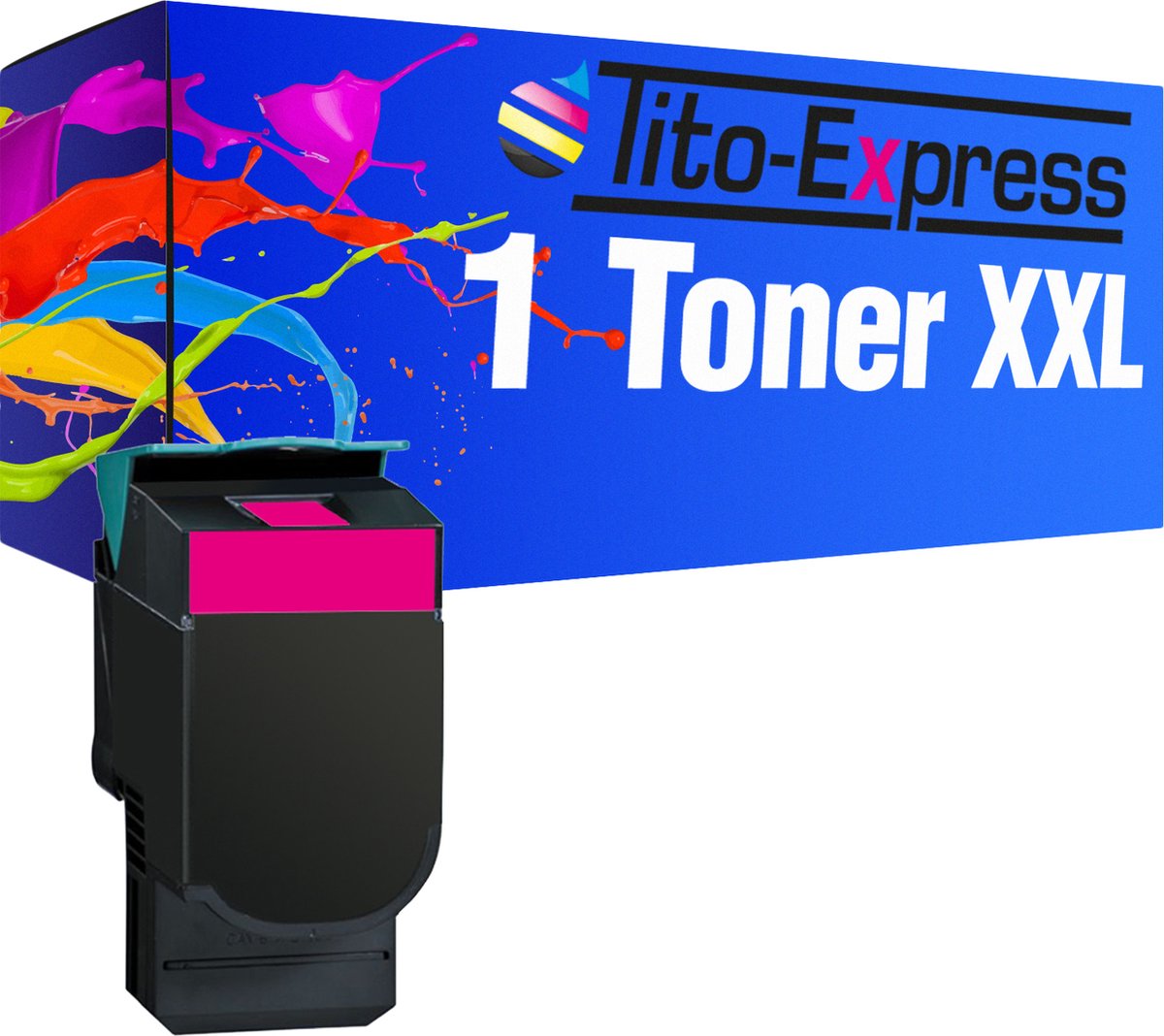 PlatinumSerie® 1 toner alternatief voor Lexmark C540N XXL magenta