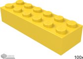 LEGO Bouwsteen 2 x 6, 2456 Geel 100 stuks