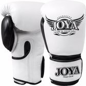 Joya POWER MAX Kickboks Handschoenen Wit Zwart Leder 16 OZ