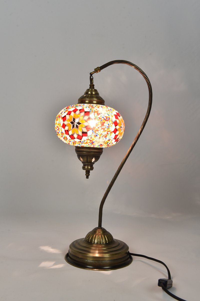 Handgemaakte Turkse Nachtlamp multicolour 55cm Oosterse sprookjeslamp