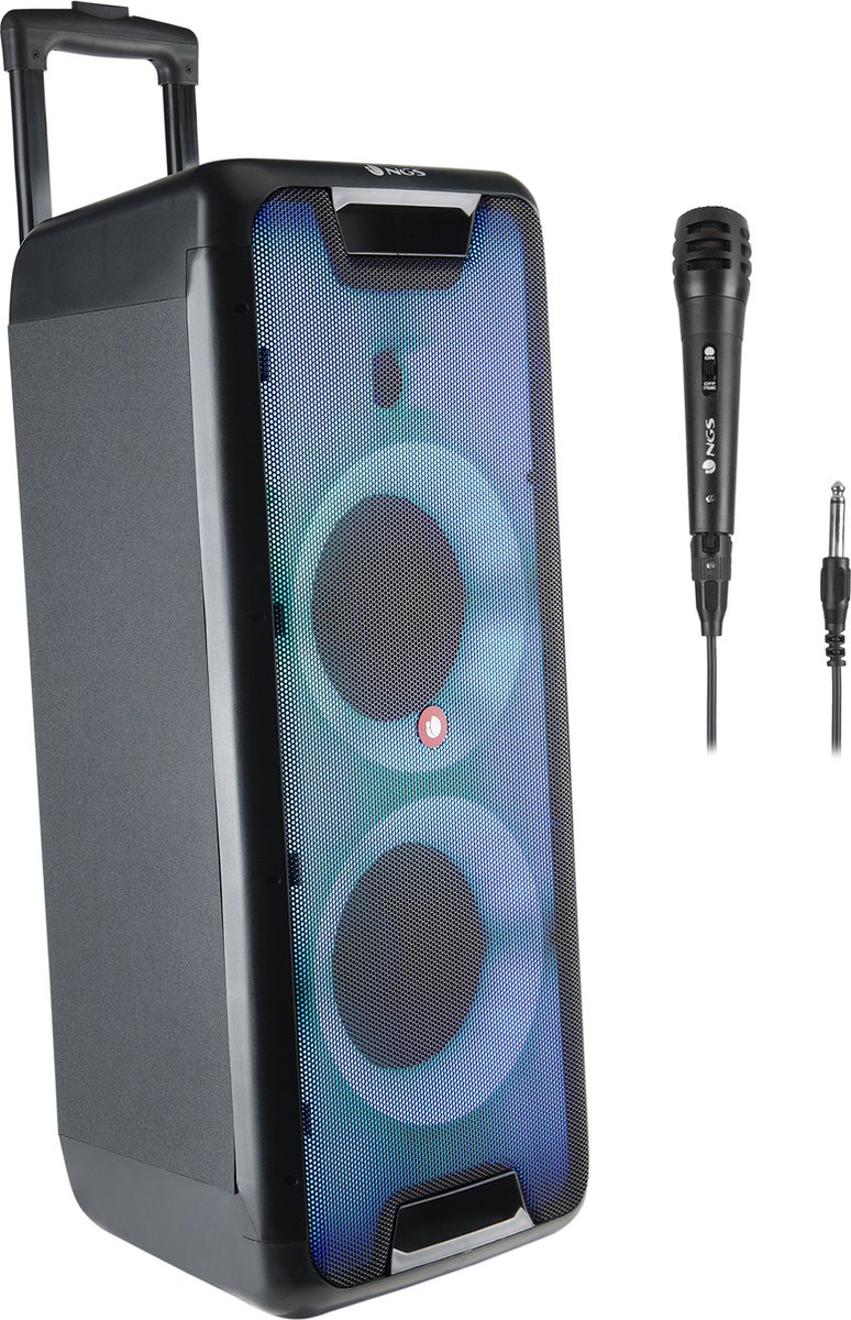 NGS Wild Rave 1 - Bluetooth Speaker - Draagbare Party Speaker - 200W - Zwart