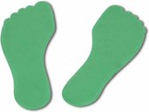 eSAM® Vloermarkeringen in Voetvorm - Lengte 19 CM - set van 2 voeten - Groen
