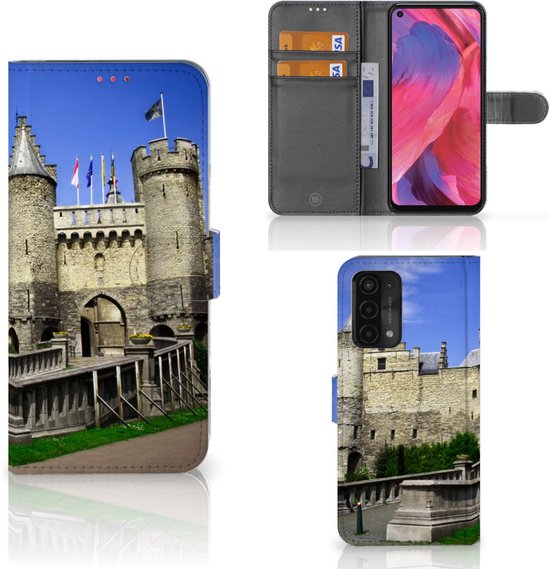 Ｈａｖａｙａ Cover Oppo A74 5G/Oppo A93 5G/Oppo A54 5G- Custodia portafoglio Flip - pelle PU con porta carte- custodia magnetica per Oppo A74 5G/Oppo A93 5G/Oppo A54 5G-Azzurro e blu profondo