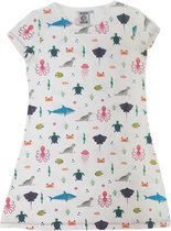 Nature Planet zacht nachthemd met zeedieren print (100% Oeko-tex gecertificeerd) maat 116-122 maat 6-7 jaar