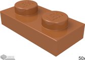 LEGO Plaat 1x2, 3023 Donker oranje 50 stuks