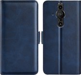 Sony Xperia Pro-I Hoesje - MobyDefend Luxe Wallet Book Case (Sluiting Zijkant) - Blauw - GSM Hoesje - Telefoonhoesje Geschikt Voor: Sony Xperia Pro-I