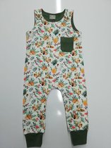 k&b -  unisex jumpsuit- babykleding Maat 86 -groen