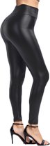 Legging Dames Volwassenen - Metallic Zwarte Legging - Maat M/L