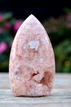 Decoratief edelsteen roze Amethist sculptuur # 4