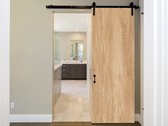 Luxe Deursticker Licht eikenhout - bruin - Sticky Decoration - deurposter - decoratie - woonaccesoires - op maat voor jouw deur