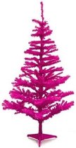 Knalroze kerstboom - kunstboom uitklapbaar uitvouwbaar - pink roze - 150 cm