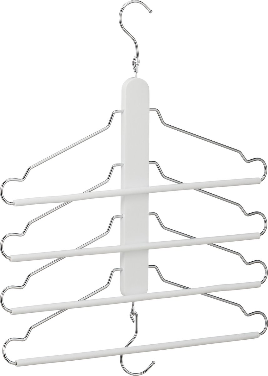 relaxdays ruimtebesparende kledinghangers, voor 12 hangers, voor kledingkast. multi kleerhanger, 26 cm, metaal, koper