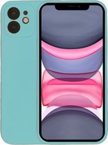 iPhone 11 Hoesje Blauw Siliconen Case Met Extra Camera Bescherming - Blauw - Geschikt voor iPhone 11 - Smartphonica