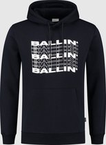 Ballin Amsterdam -  Heren Regular Fit   Hoodie  - Blauw - Maat XL
