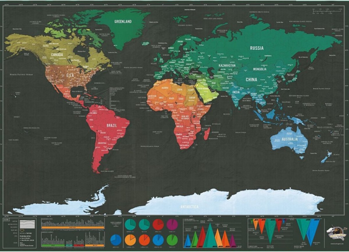 Carte du monde à gratter deluxe – L'avant gardiste