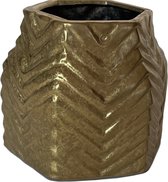 Gouden Keramiek Vaas - H15.5cm