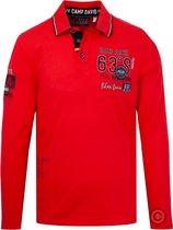 Camp David ® Poloshirt met vintage prints, rood