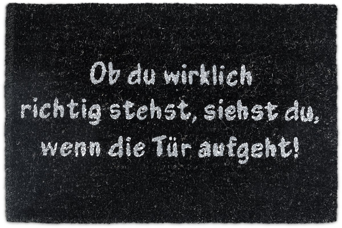 deurmat kokos - met spreuk - 40 x 60 cm - antislip - rechthoekig - binnen en buiten