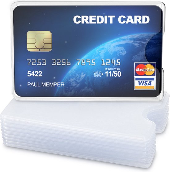 10x beschermhoesje voor creditcard, bankpas, OV-chipkaart of ID-kaart - Set  van 10... | bol.com