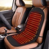 Navaris universeel warmtekussen voor autostoel – 12V stoelverwarming voor auto - Autostoelhoes met 2 regelbare warmteniveaus - 95 x 45 cm - Zwart