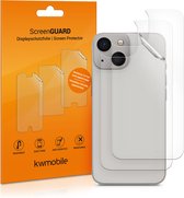 kwmobile 3x beschermfolie geschikt voor Apple iPhone 13 / iPhone 14 - Transparante bescherming voor achterkant smartphone
