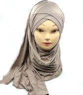Elegante kaki hoofddoek, Mooie hijab.