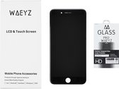 Waeyz - iPhone 8 LCD Scherm - Vervangende Beeldscherm LCD Touch - Voorgemonteerd Metalen achter Plaat - Voor iPhone 8 ZWART - Met GRATIS Screenprotector