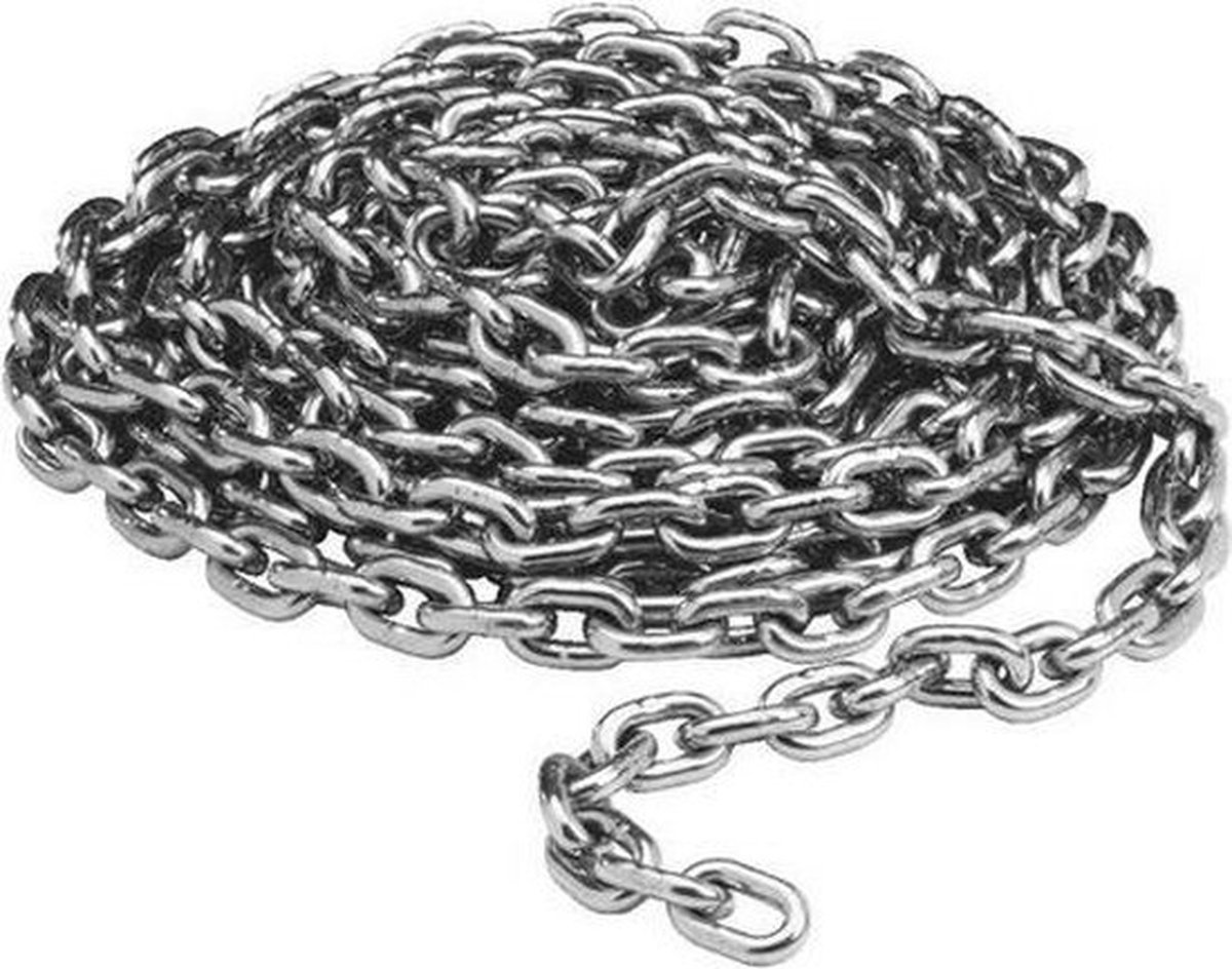 Hollex DIN 766 RVS Ankerketting 8mm - 30 meter