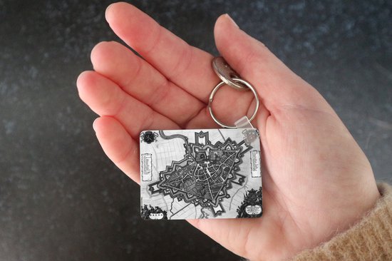Sleutelhanger - Stadskaart - Breda - Antiek - Uitdeelcadeautjes - Plastic