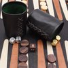 Afbeelding van het spelletje Luxe backgammon bord -handgemaakt - klassieke reisspellen -spellen voor volwassenen- luxe uitgaven- leder