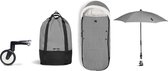 Babyzen Yoyo voetenzak, YOYO bag en parasol - luxe accessoirepakket - grijs
