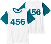 T-shirt Squid game nummer 456 maat S