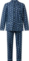 Gentlemen heren pyjama flanel | MAAT 58 | Stip/ruit | marine