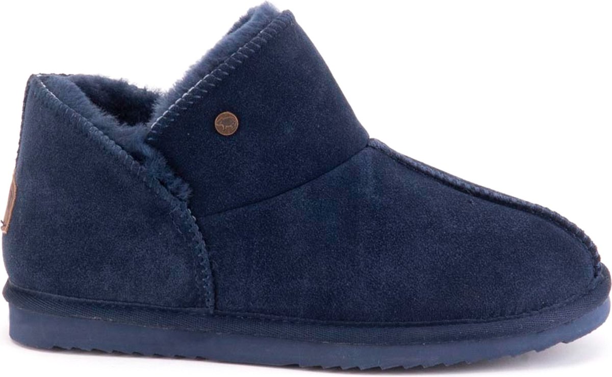 Warmbat Willow Suede Dames Sloffen - Donker Marineblauw