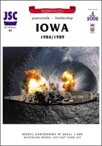 bouwplaat, modelbouw in karton, Iowa, us slagschip, schaal 1/400