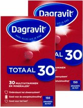Dagravit Totaal 30 Dispenser Navulling - 2 x 150 tabletten - Voordeelverpakking