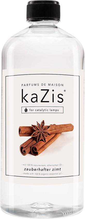 KAZIS Magic Cannelle - Kaneel - 1000ml huisparfum navulling, geschikt voor Ashleigh & Burwood, Millefiori en Lampe Berger
