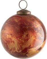 J-Line Kerstbal Dubai Glas Goud Small Set van 6 Stuks