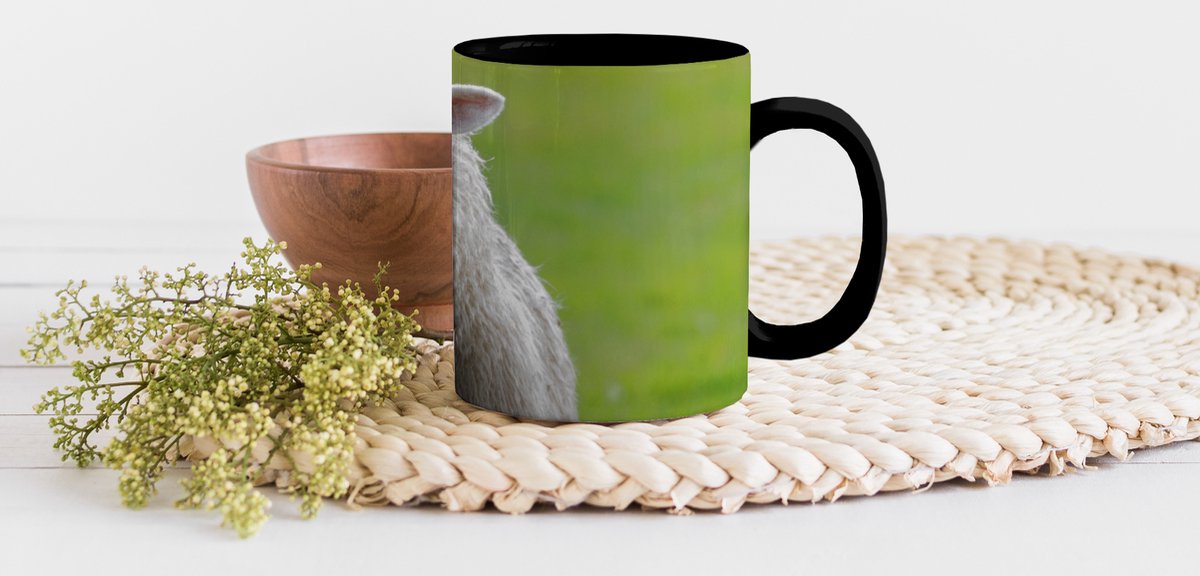Mug Magique - Mug Photo Chauffant - Mouton - Herbe - Animal de la Ferme -  350 ML