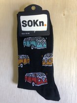SOKn. trendy sokken "VW BUS / VAN / RETRO" 40-46  (Ook leuk om kado te geven !)